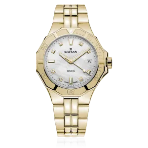 EDOX SWISS MADE 53020-37JM-NADD DELFIN THE ORIGINAL DIVER DATE LADY