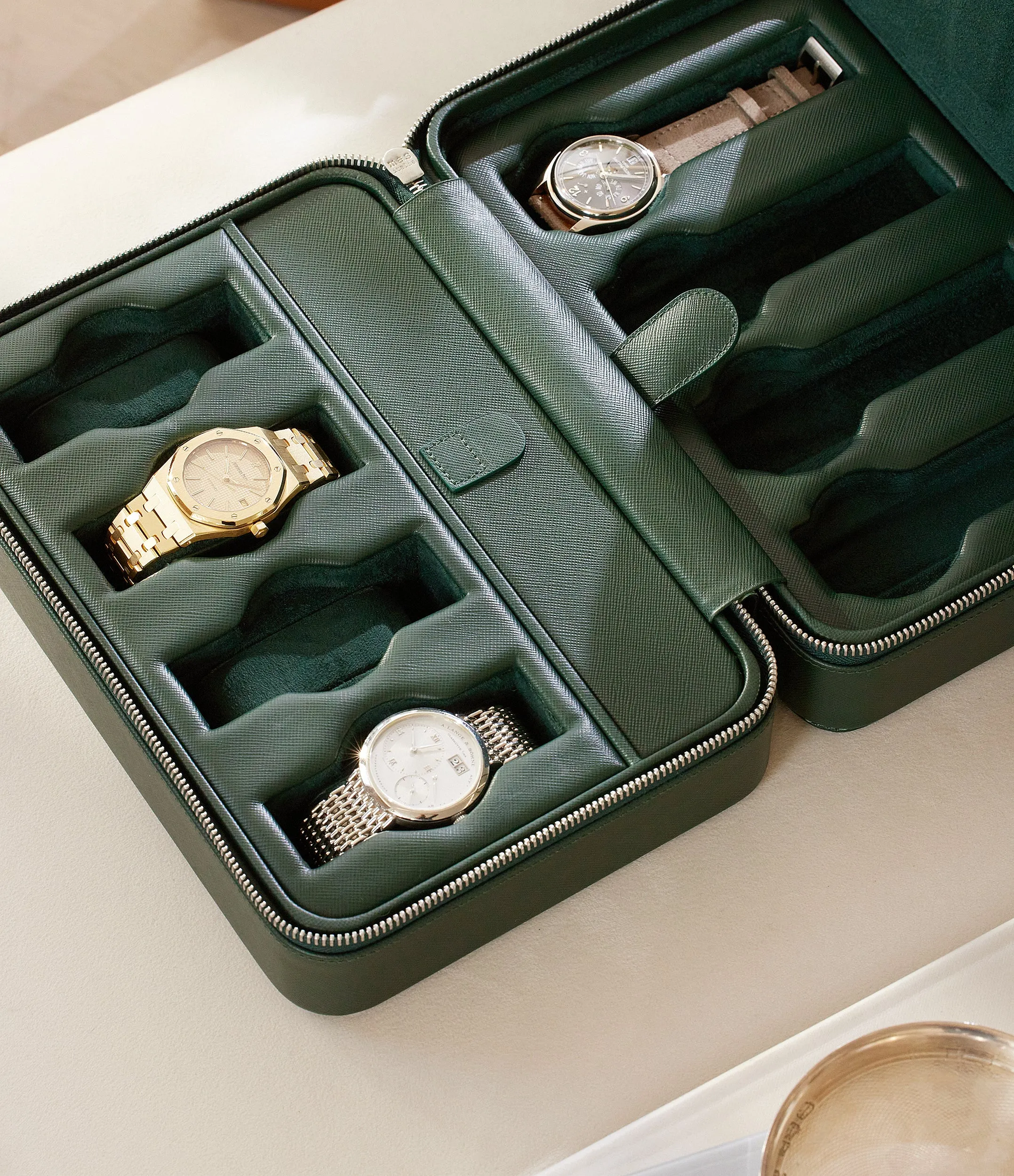 eight-watch box, saffiano