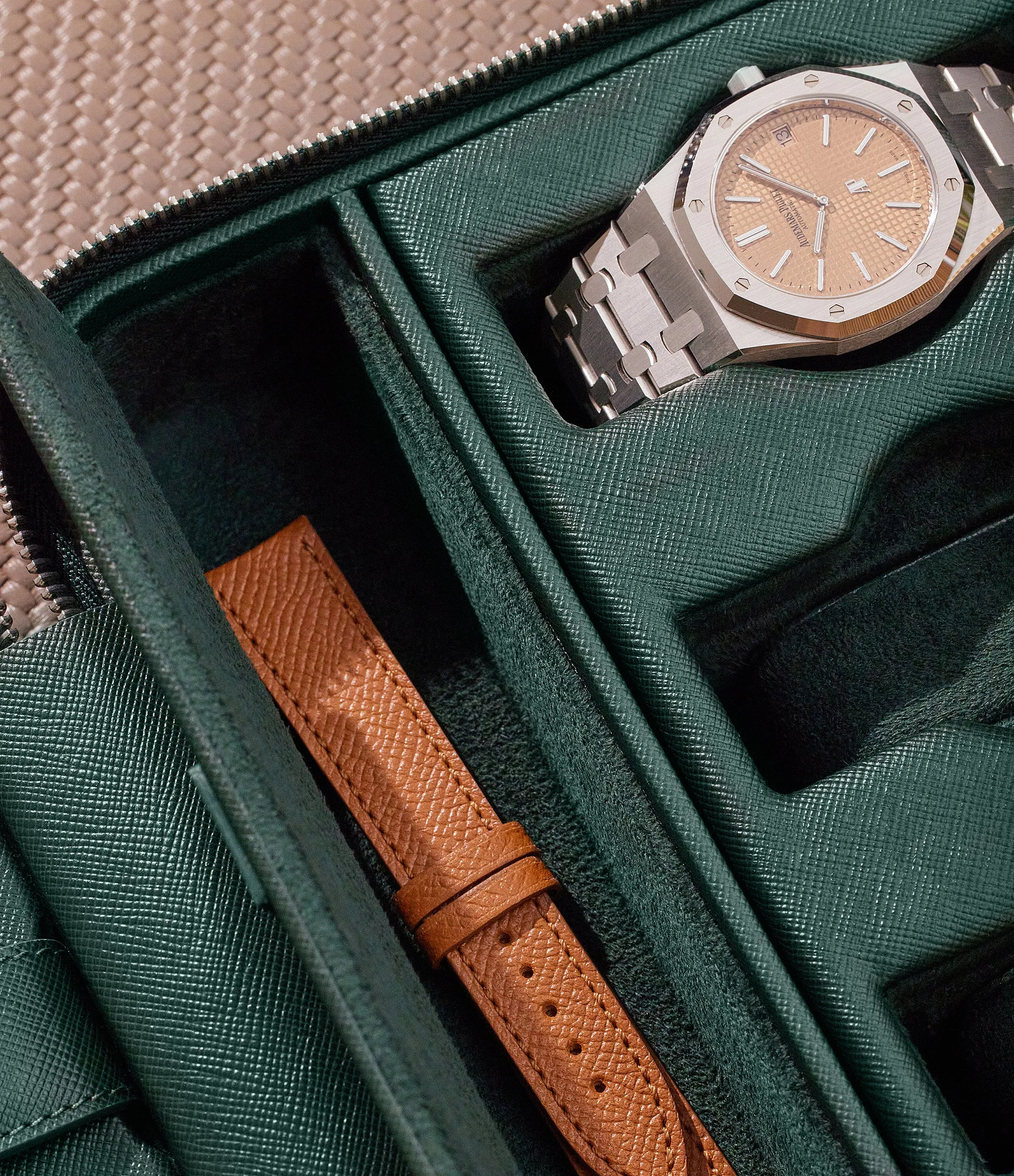 eight-watch box, saffiano