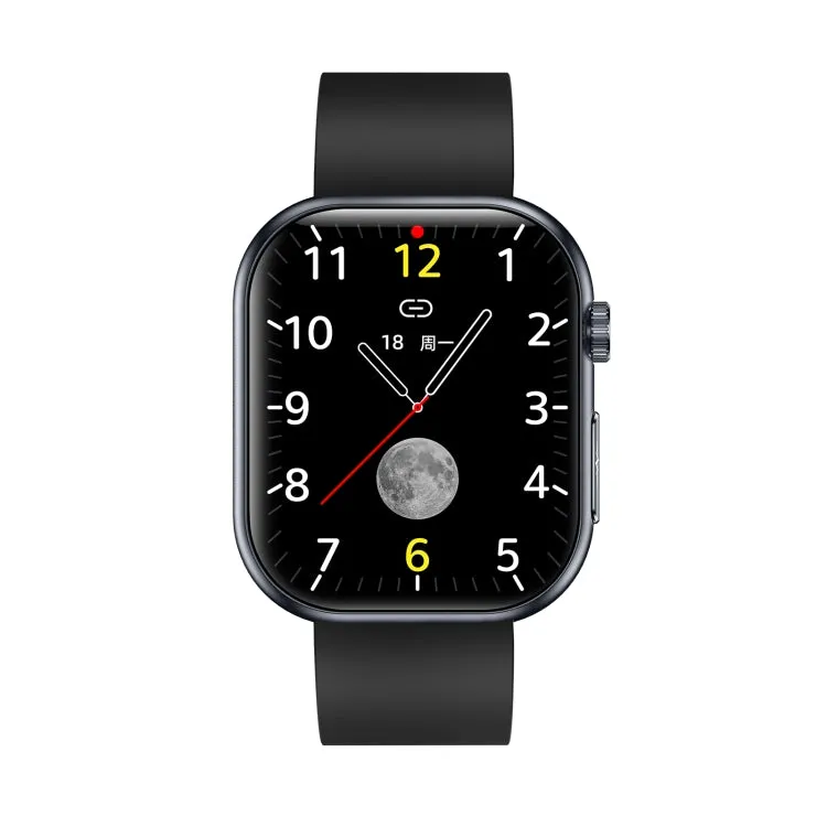 ET587 1.95 inch AMOLED Screen Smart Watch, ECG Electrocardiogram/Blood Sugar Monitoring(Black)