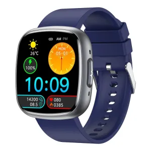 ET593 1.75 inch IPS Square Screen Smart Watch, ECG Electrocardiogram / Blood Sugar Monitoring(Blue)
