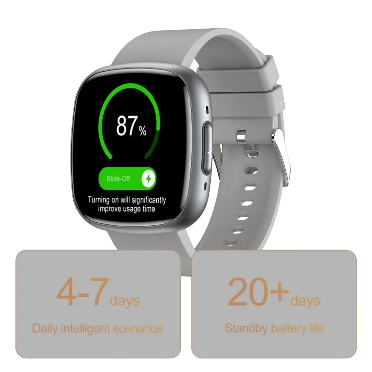 ET593 1.75 inch IPS Square Screen Smart Watch, ECG Electrocardiogram / Blood Sugar Monitoring(Blue)
