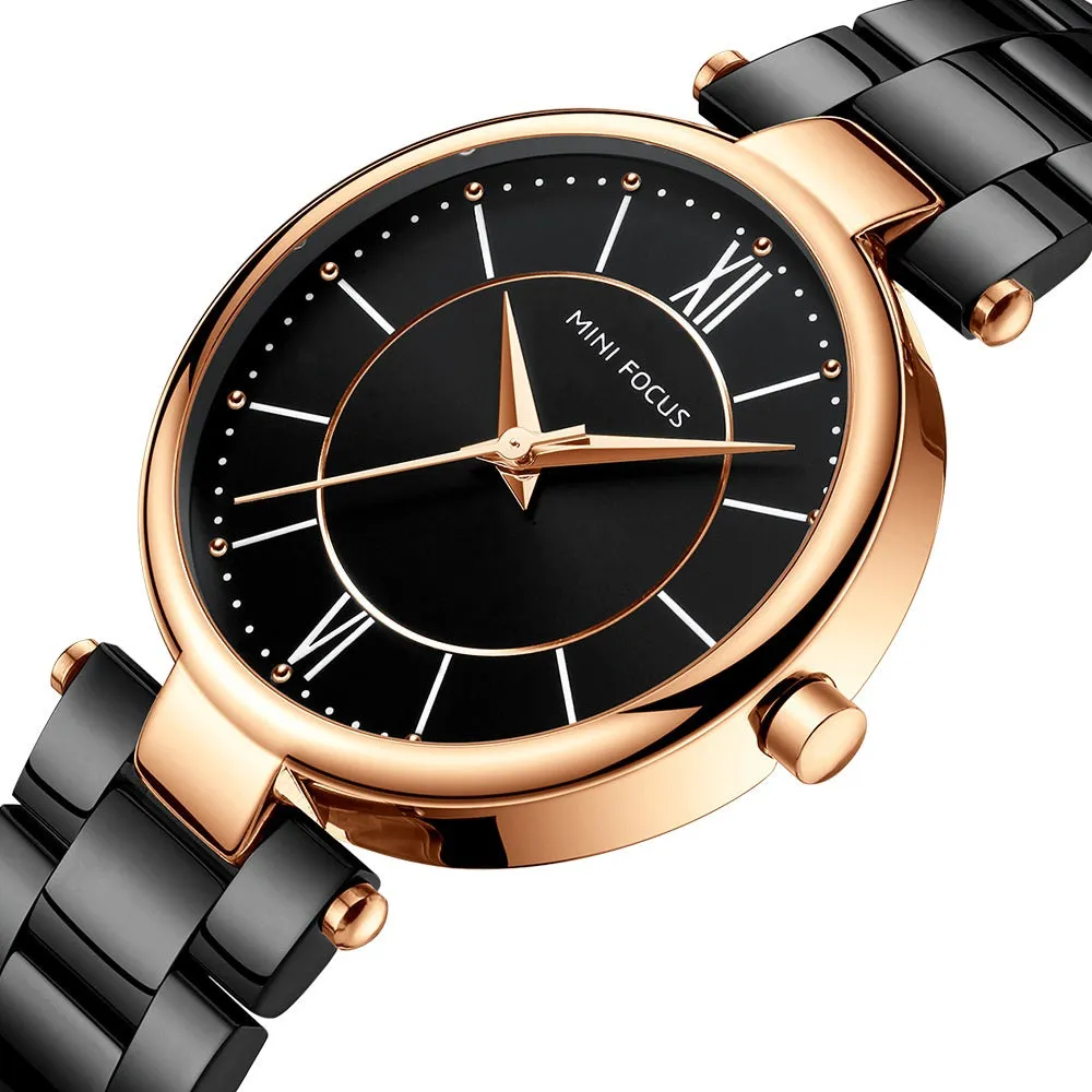 Fashion Japanese movement waterproof steel band ladies quartz watch