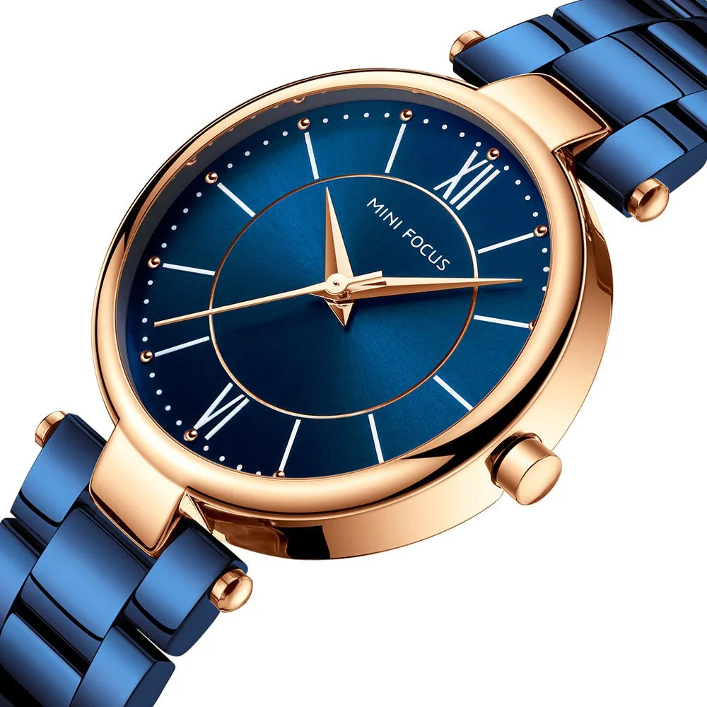 Fashion Japanese movement waterproof steel band ladies quartz watch