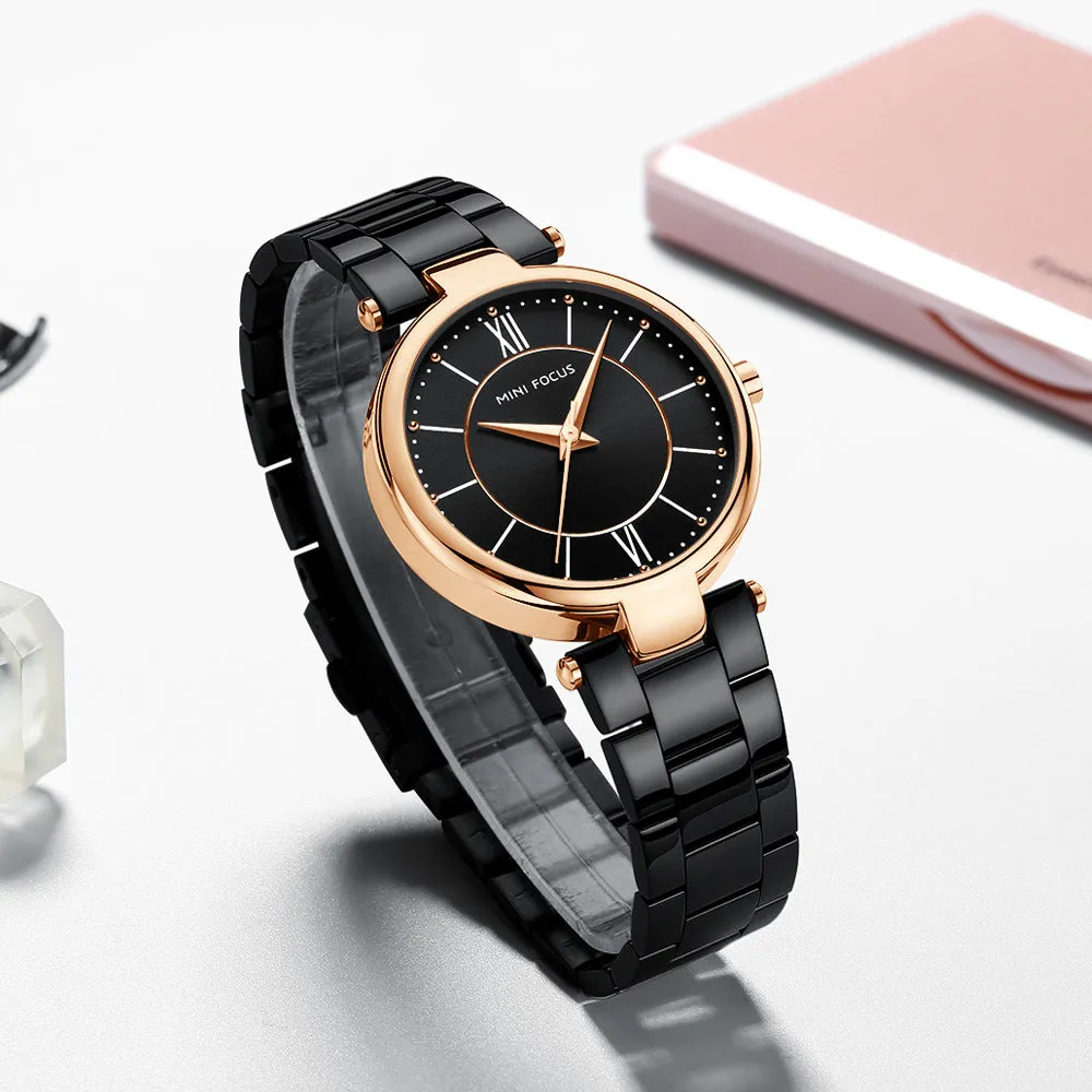 Fashion Japanese movement waterproof steel band ladies quartz watch