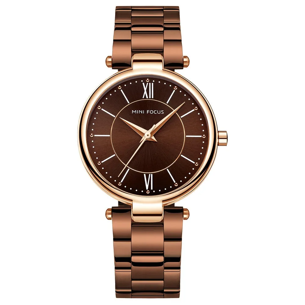 Fashion Japanese movement waterproof steel band ladies quartz watch