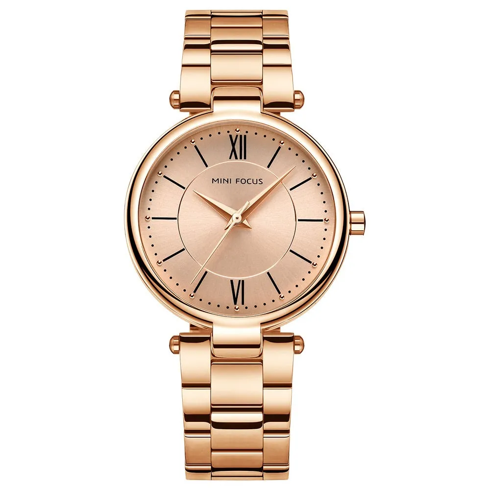 Fashion Japanese movement waterproof steel band ladies quartz watch