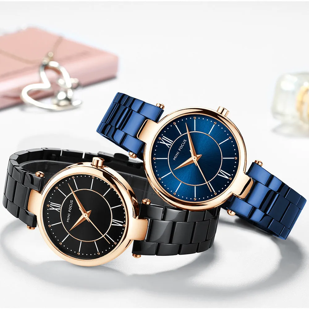Fashion Japanese movement waterproof steel band ladies quartz watch