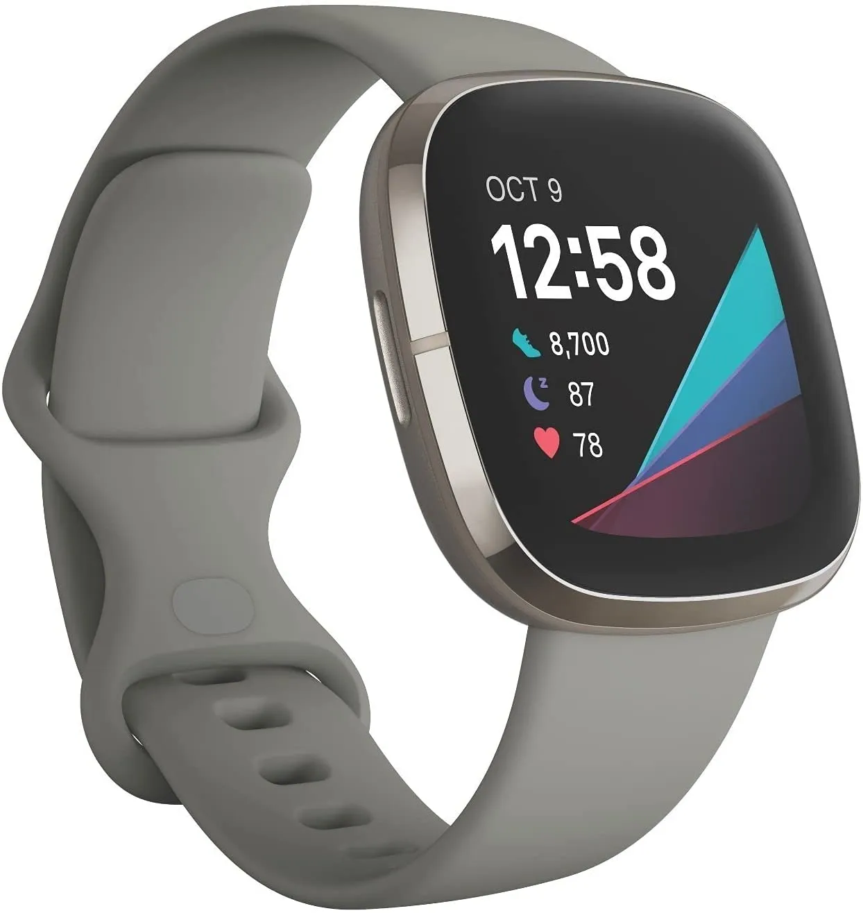 Fitbit Sense Advanced Smartwatch with Tools for Heart Health, Stress Management & Skin Temperature Trends, Carbon/Graphite, One Size (S & L Bands Included)