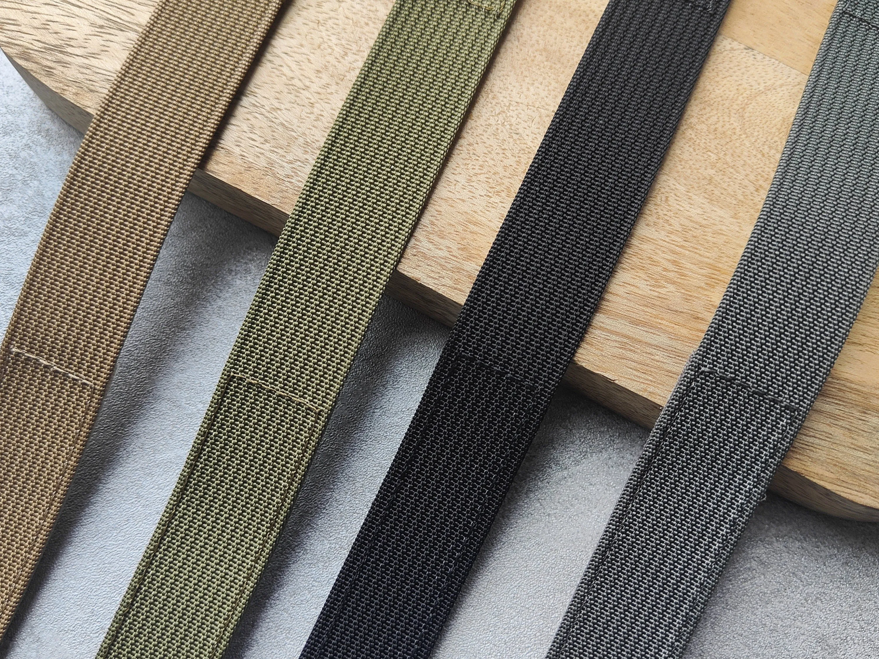 Fixed Lugs Premium Ribbed Ballistic Nylon Single Pass Hook And Loop Strap - Forest Green