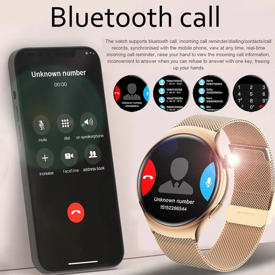 For Huawei GT4 Mini Smart Watch Woman Watch 4 AMOLED HD Screen Bluetooth Call GPS NFC Heart rate BloodSugar SmartWatch 2024 New