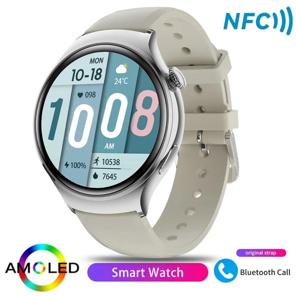 For Huawei GT4 Mini Smart Watch Woman Watch 4 AMOLED HD Screen Bluetooth Call GPS NFC Heart rate BloodSugar SmartWatch 2024 New