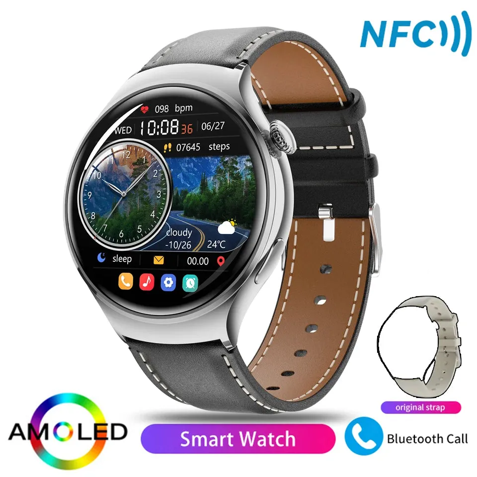 For Huawei GT4 Mini Smart Watch Woman Watch 4 AMOLED HD Screen Bluetooth Call GPS NFC Heart rate BloodSugar SmartWatch 2024 New