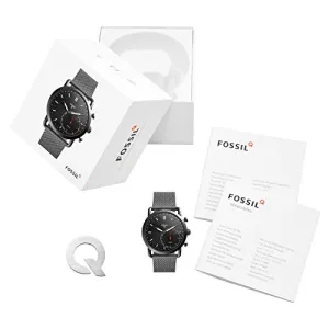 Fossil Hybrid Smartwatch - Q Commuter Smoke Stainless Steel FTW1161: Watches