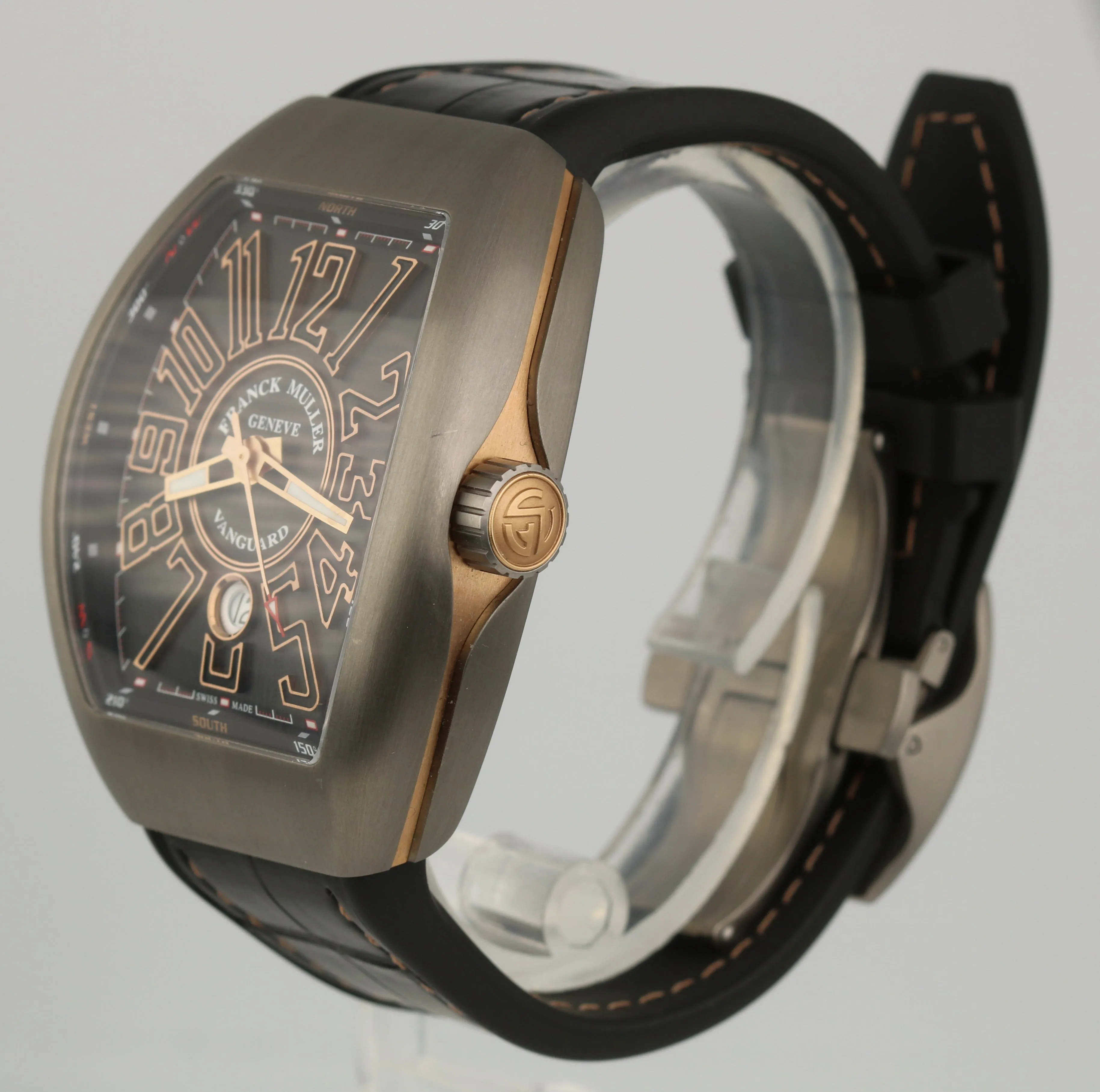Franck Muller Vanguard V45 SC DT TT BR 5N Titanium 18K Rose Gold Automatic Watch