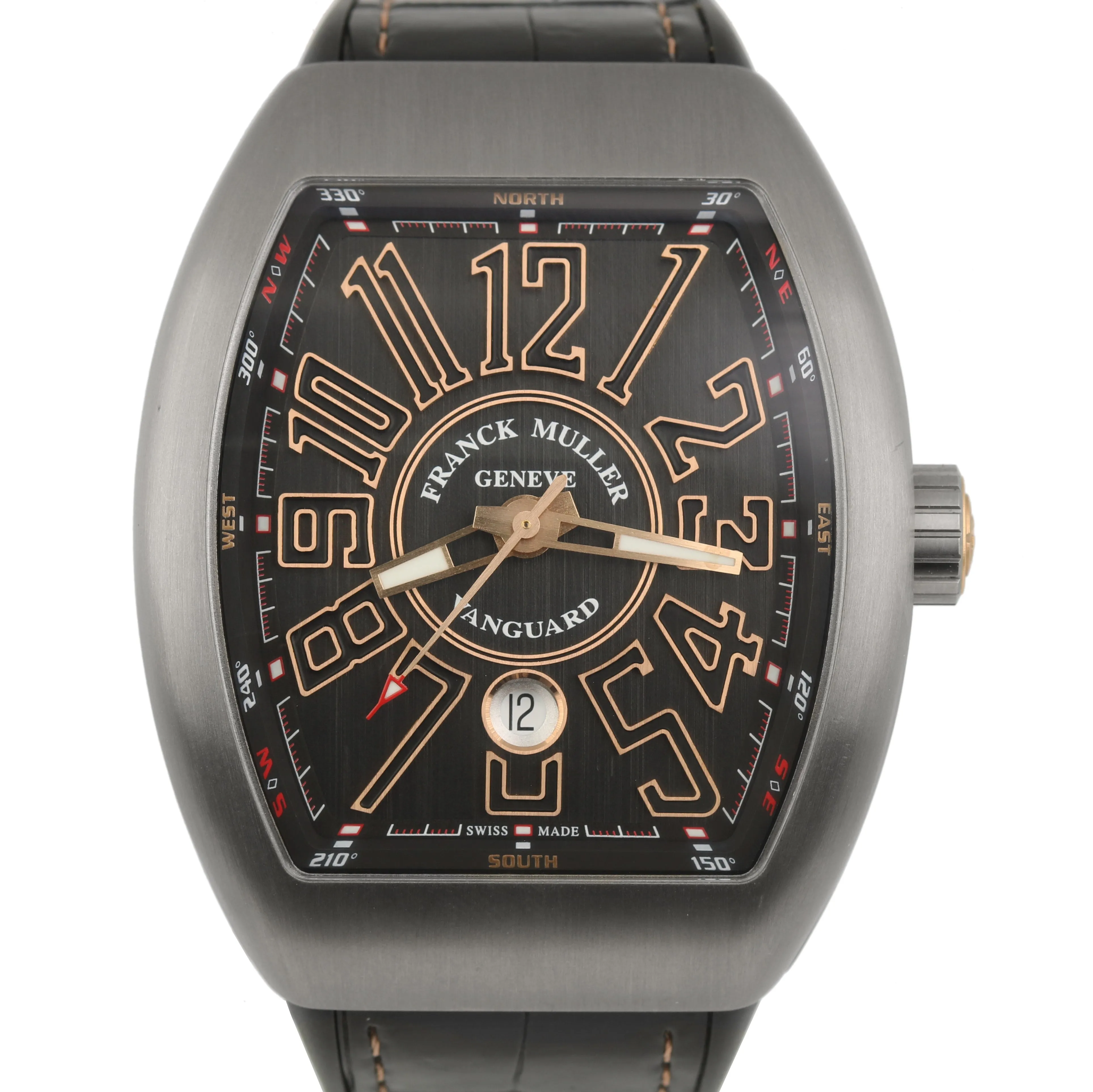 Franck Muller Vanguard V45 SC DT TT BR 5N Titanium 18K Rose Gold Automatic Watch