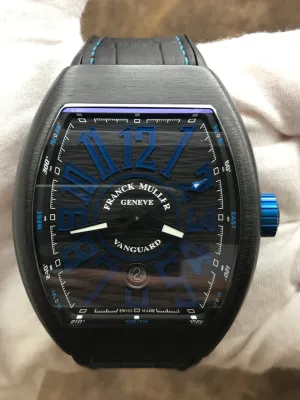 Franck Muller Vanguard V45SCDT Black & Blue Dial Automatic Men's Watch