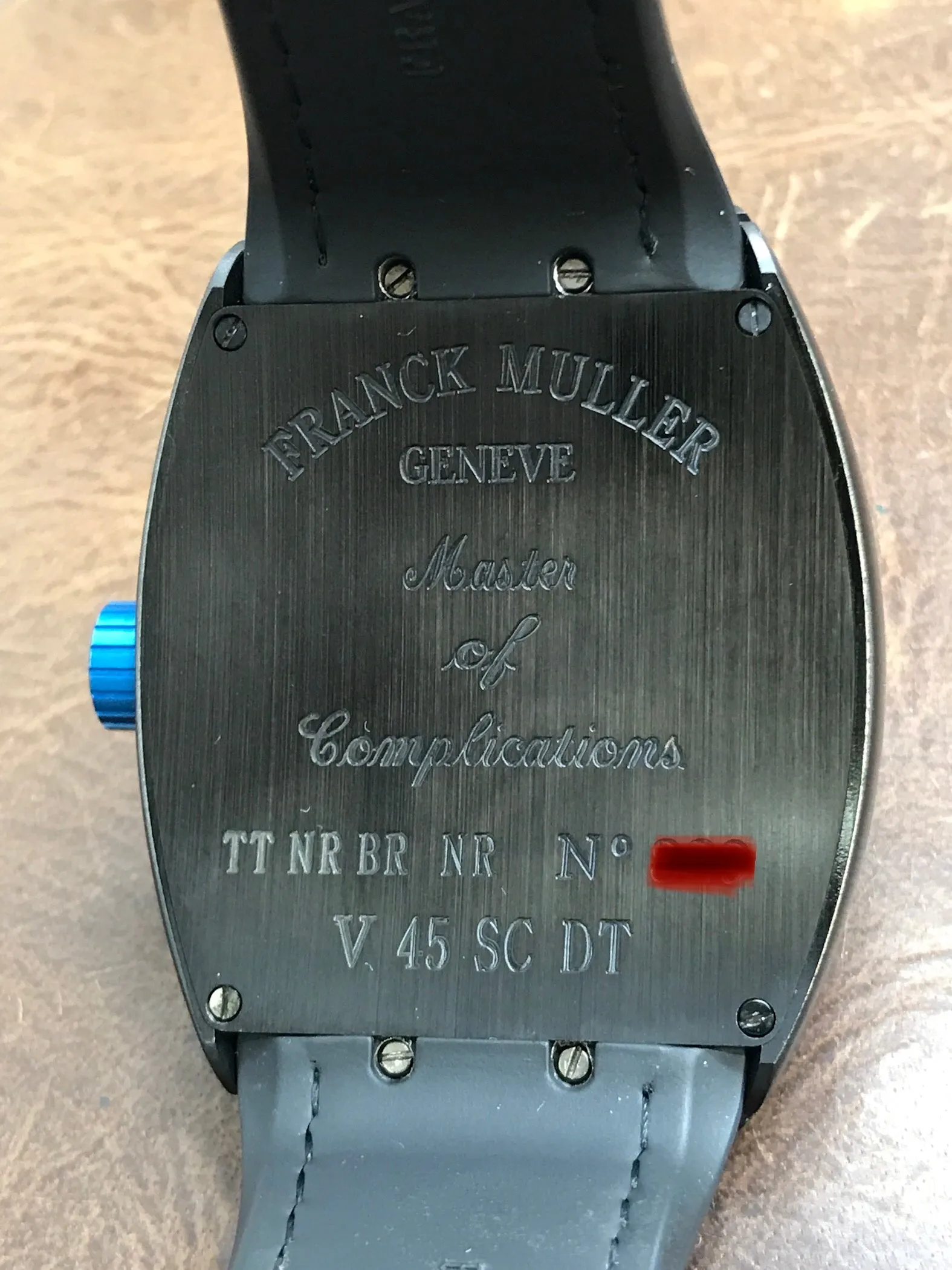 Franck Muller Vanguard V45SCDT Black & Blue Dial Automatic Men's Watch