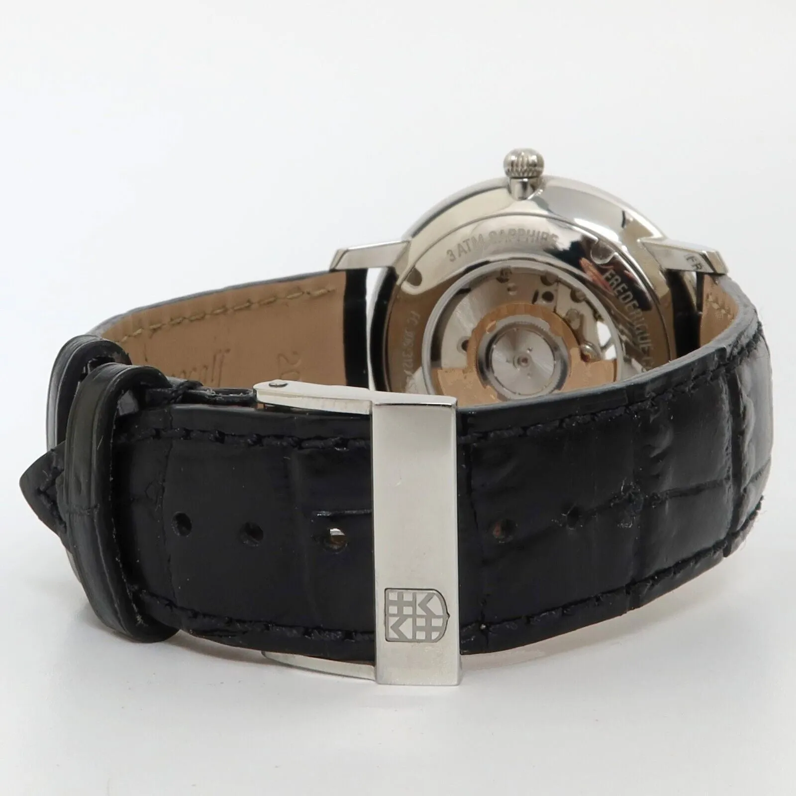 Frederique Constant Slimline Heart Beat Automatic Steel Silver Dial FC-312S4S6