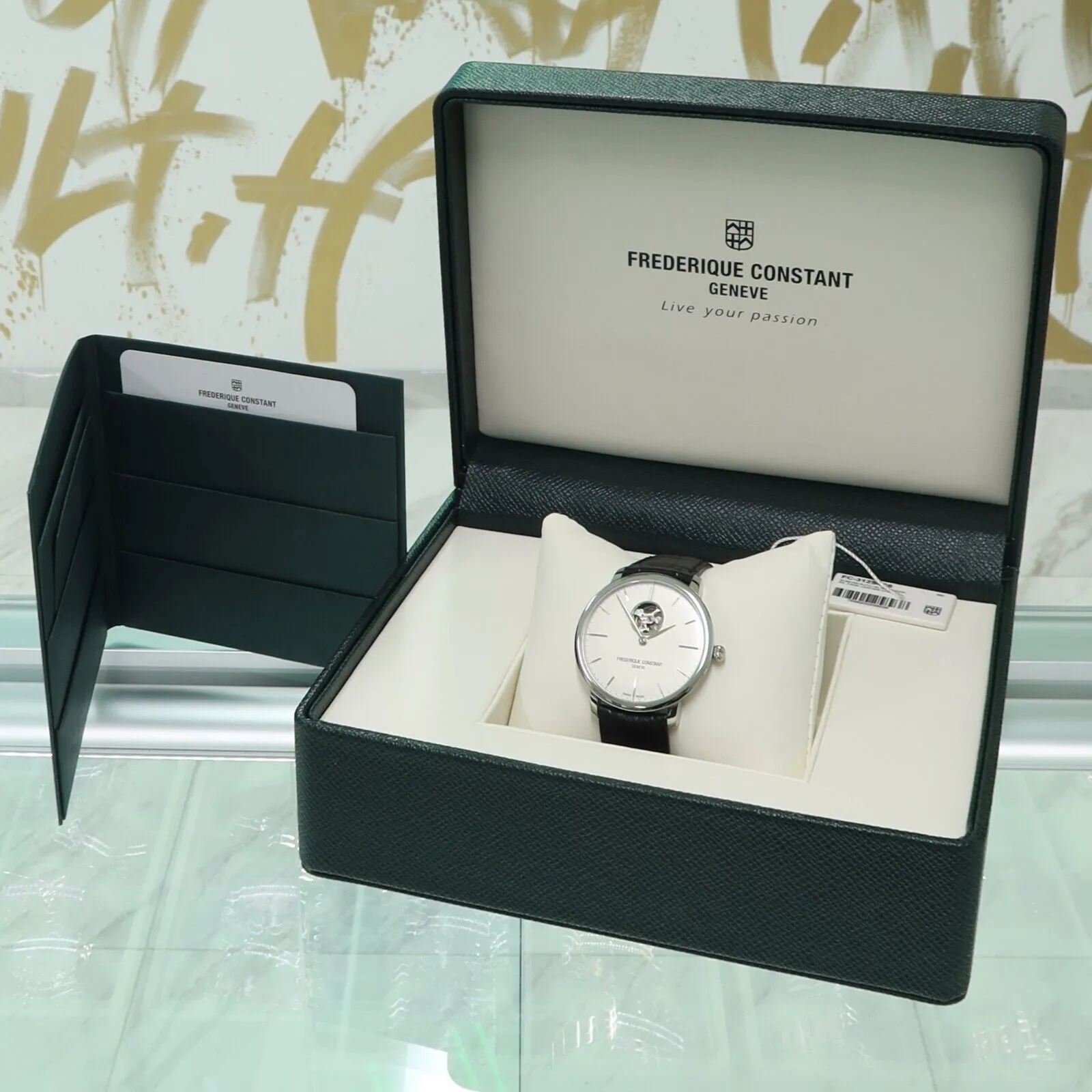 Frederique Constant Slimline Heart Beat Automatic Steel Silver Dial FC-312S4S6