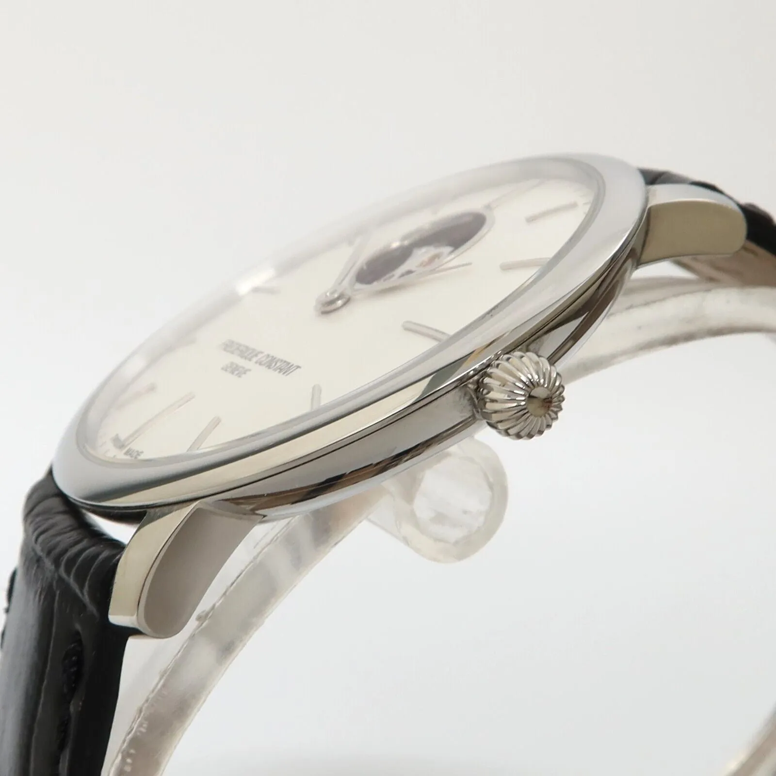 Frederique Constant Slimline Heart Beat Automatic Steel Silver Dial FC-312S4S6