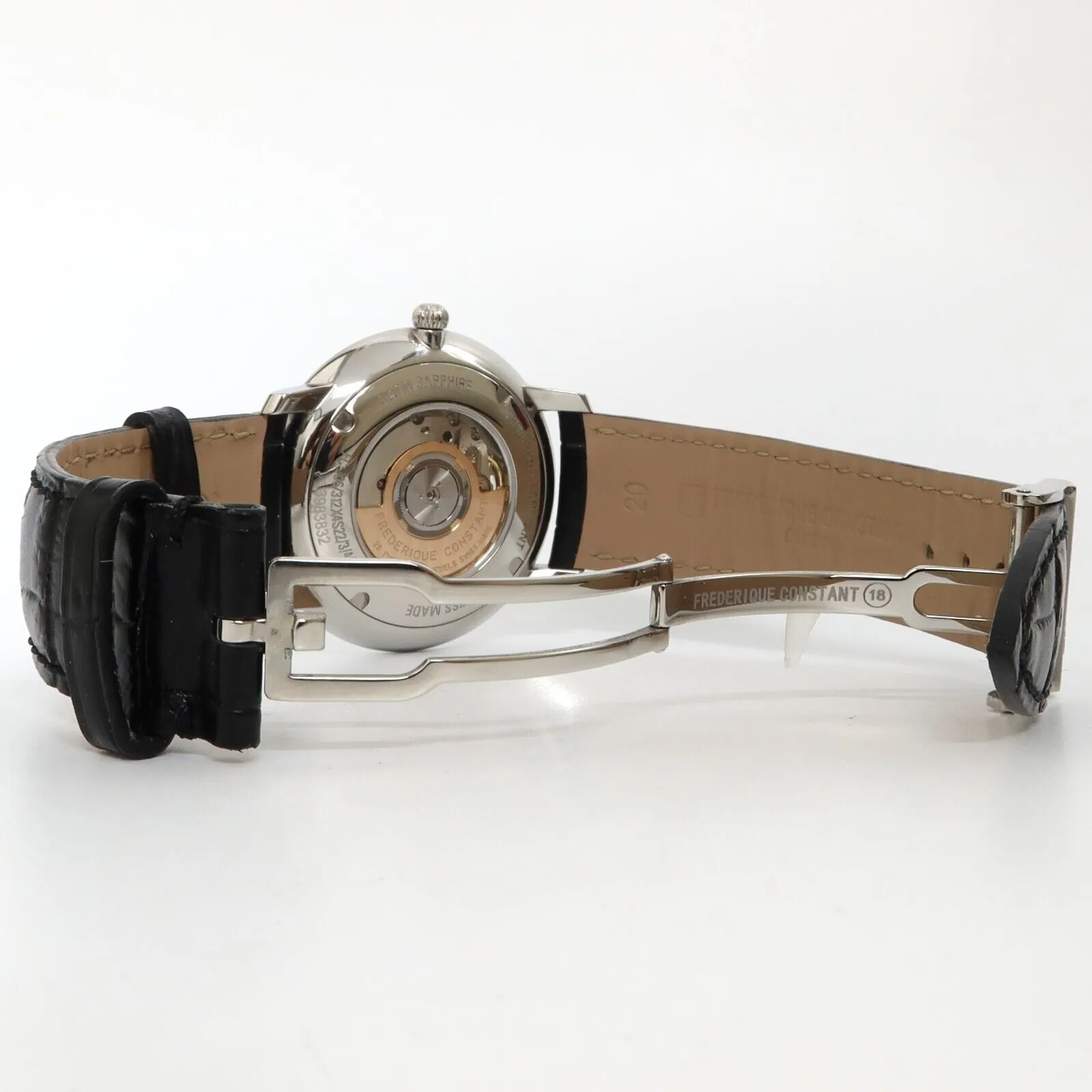 Frederique Constant Slimline Heart Beat Automatic Steel Silver Dial FC-312S4S6