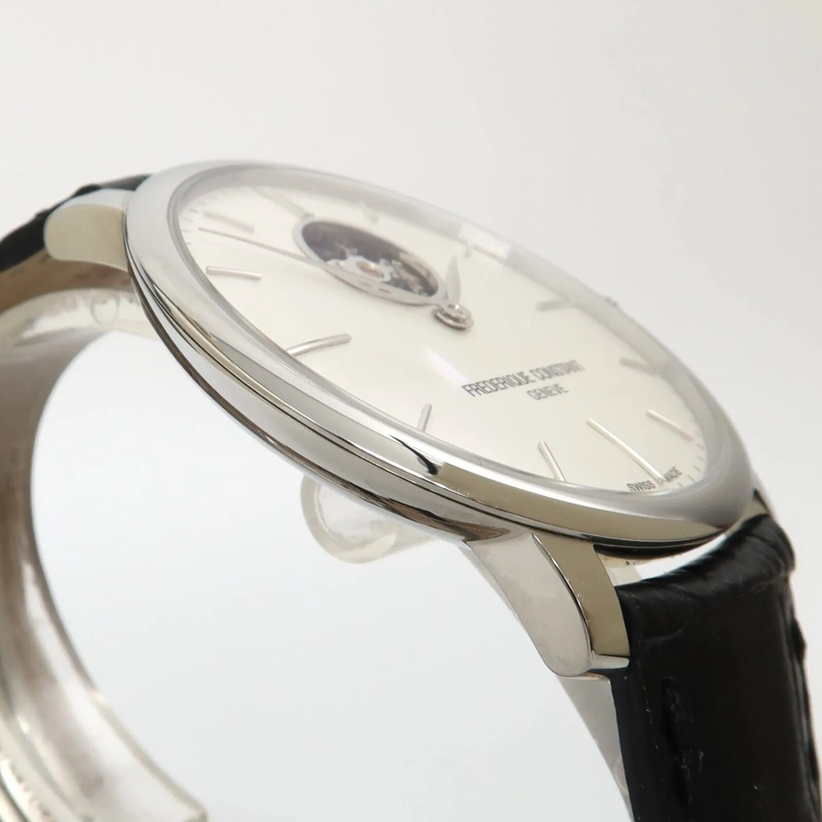 Frederique Constant Slimline Heart Beat Automatic Steel Silver Dial FC-312S4S6