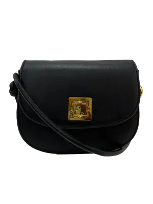 Front Flap Crossbody Bag - Black
