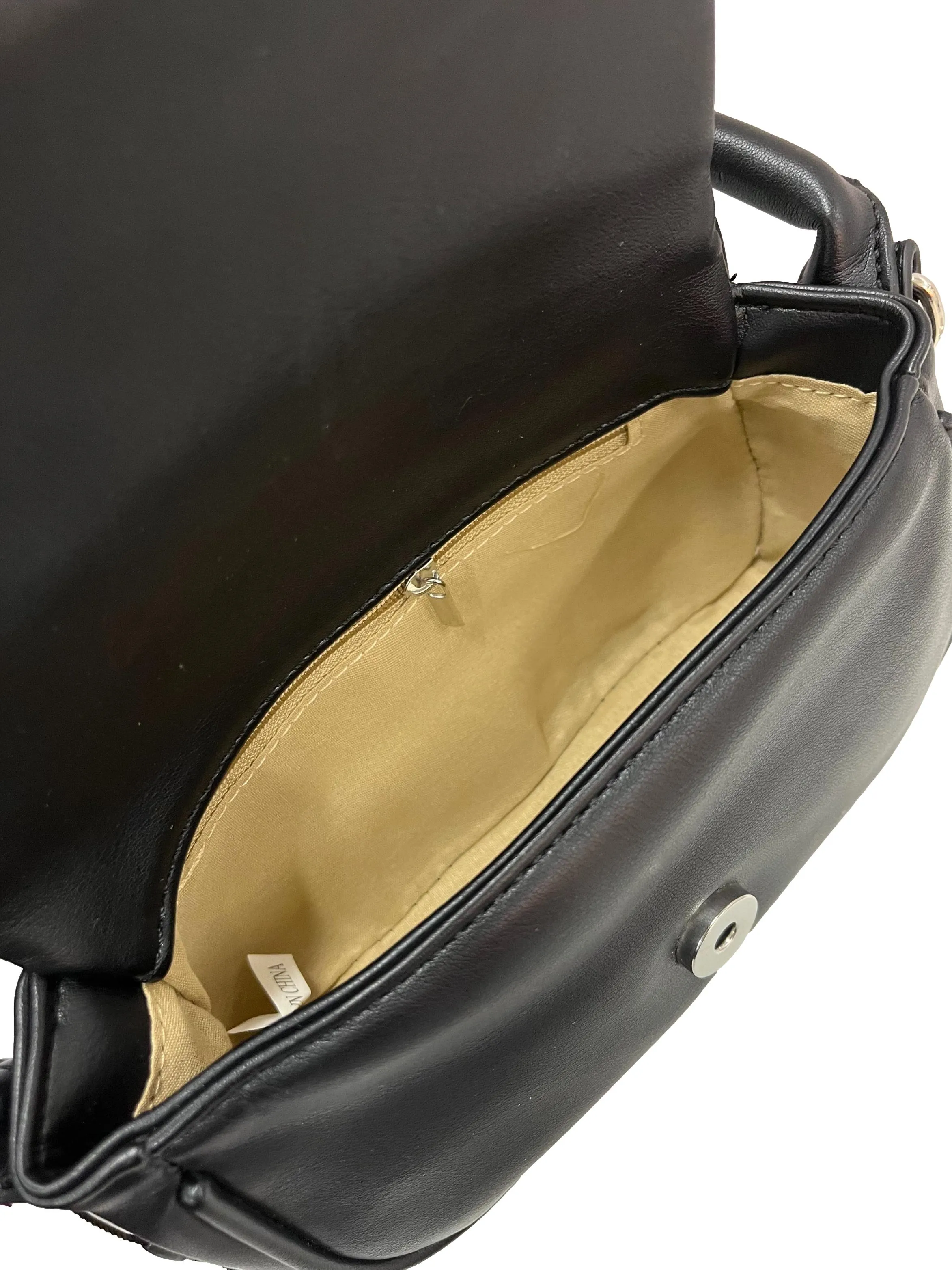 Front Flap Crossbody Bag - Black
