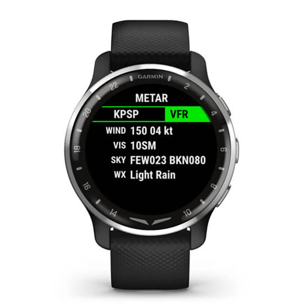 Garmin D2 Air X10 Health Monitoring Smaller-Sized GPS Aviator Smartwatch - 010-02496-09