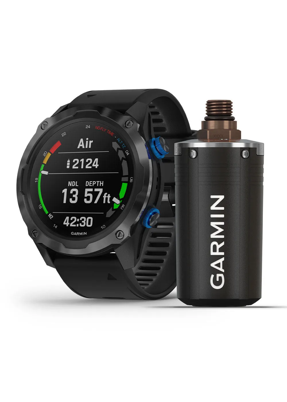 Garmin Descent Mk2I Air Integrated Dive Computer and T1 Diving Transmitter