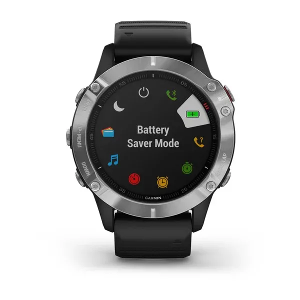 Garmin Fenix 6 Silver with Black Band