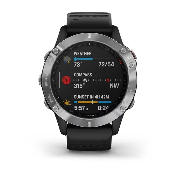Garmin Fenix 6 Silver with Black Band