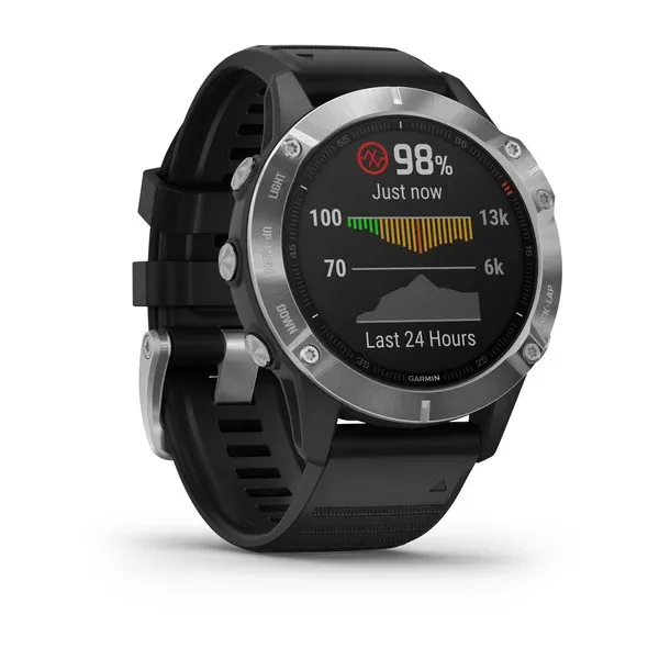 Garmin Fenix 6 Silver with Black Band