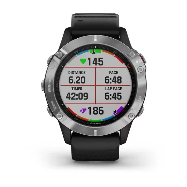 Garmin Fenix 6 Silver with Black Band