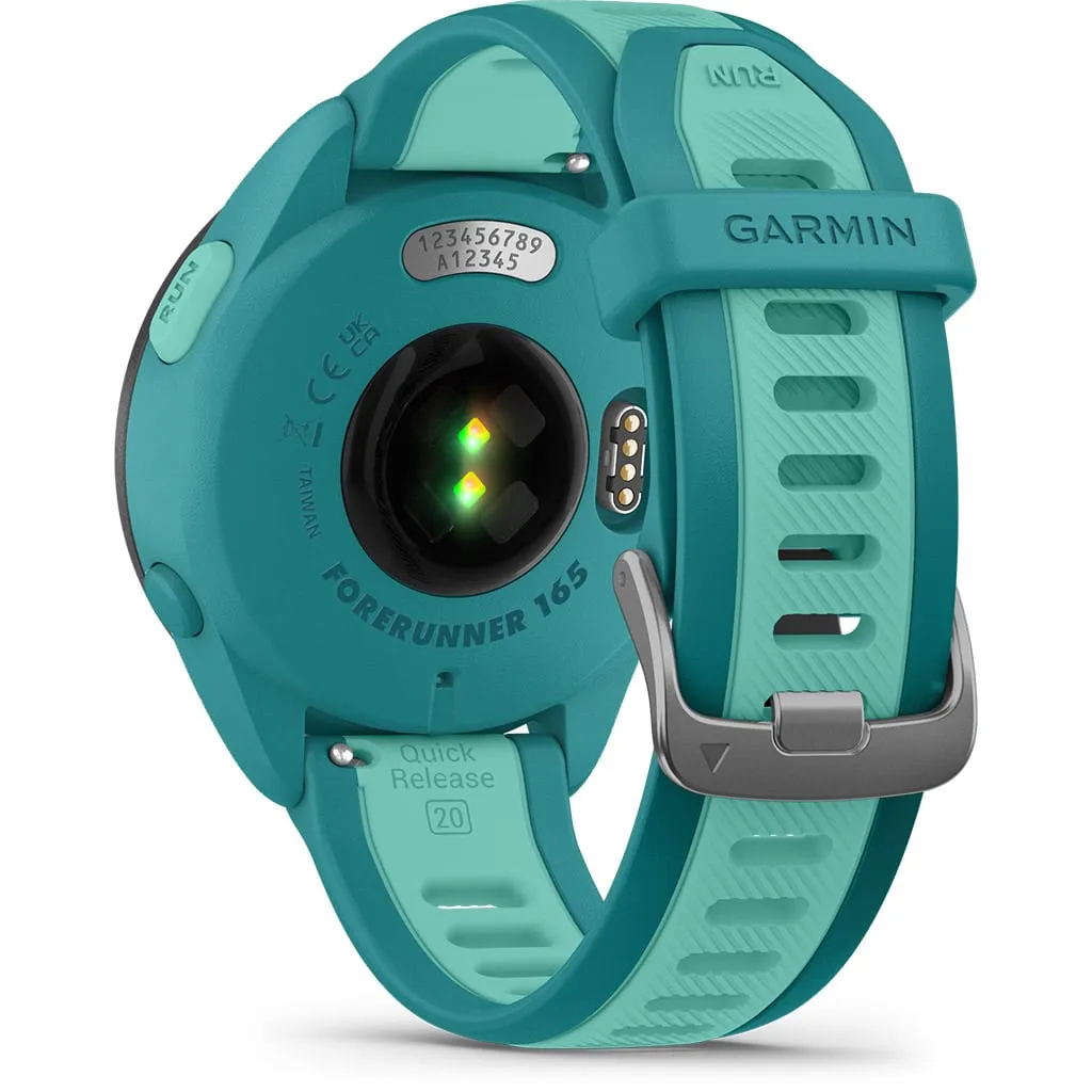 Garmin Forerunner 165 Music GPS Running Smart Watch - Aqua/Turqoise (AU Version)