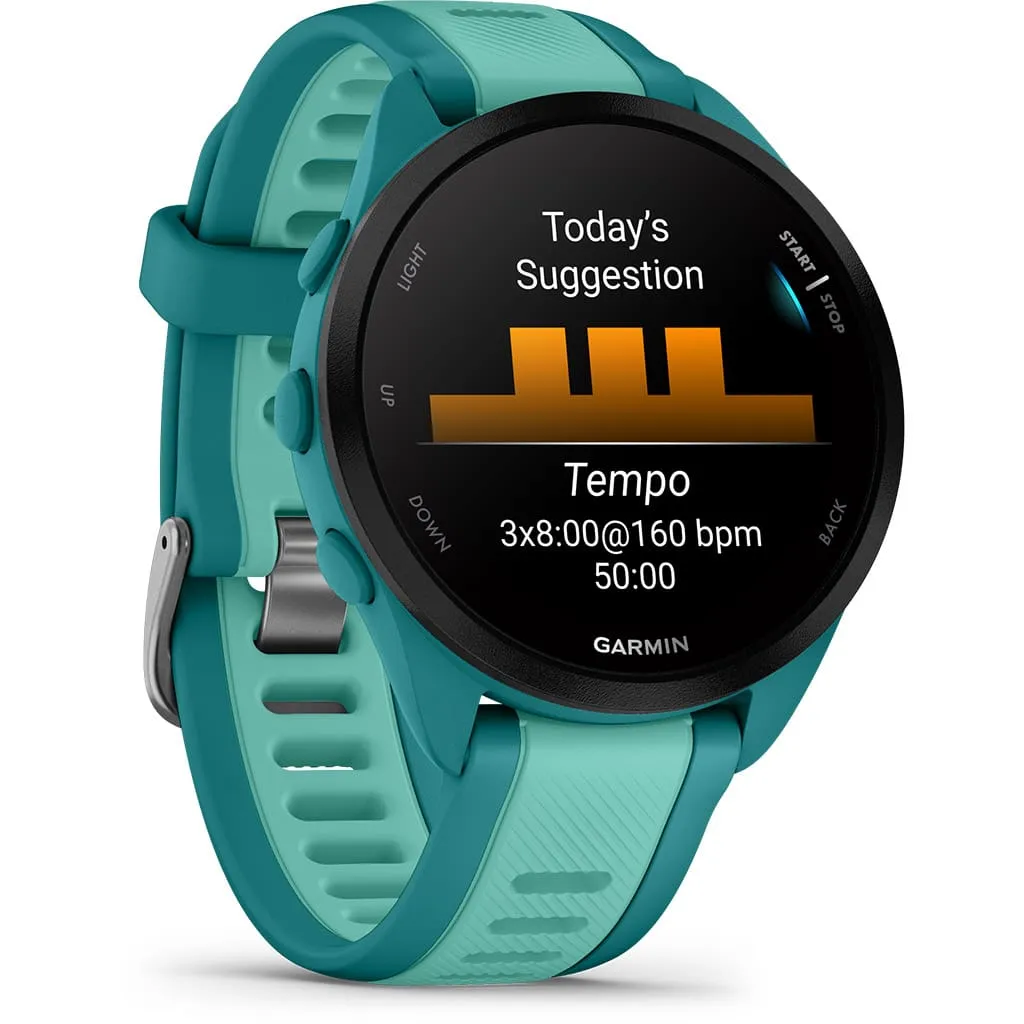 Garmin Forerunner 165 Music GPS Running Smart Watch - Aqua/Turqoise (AU Version)