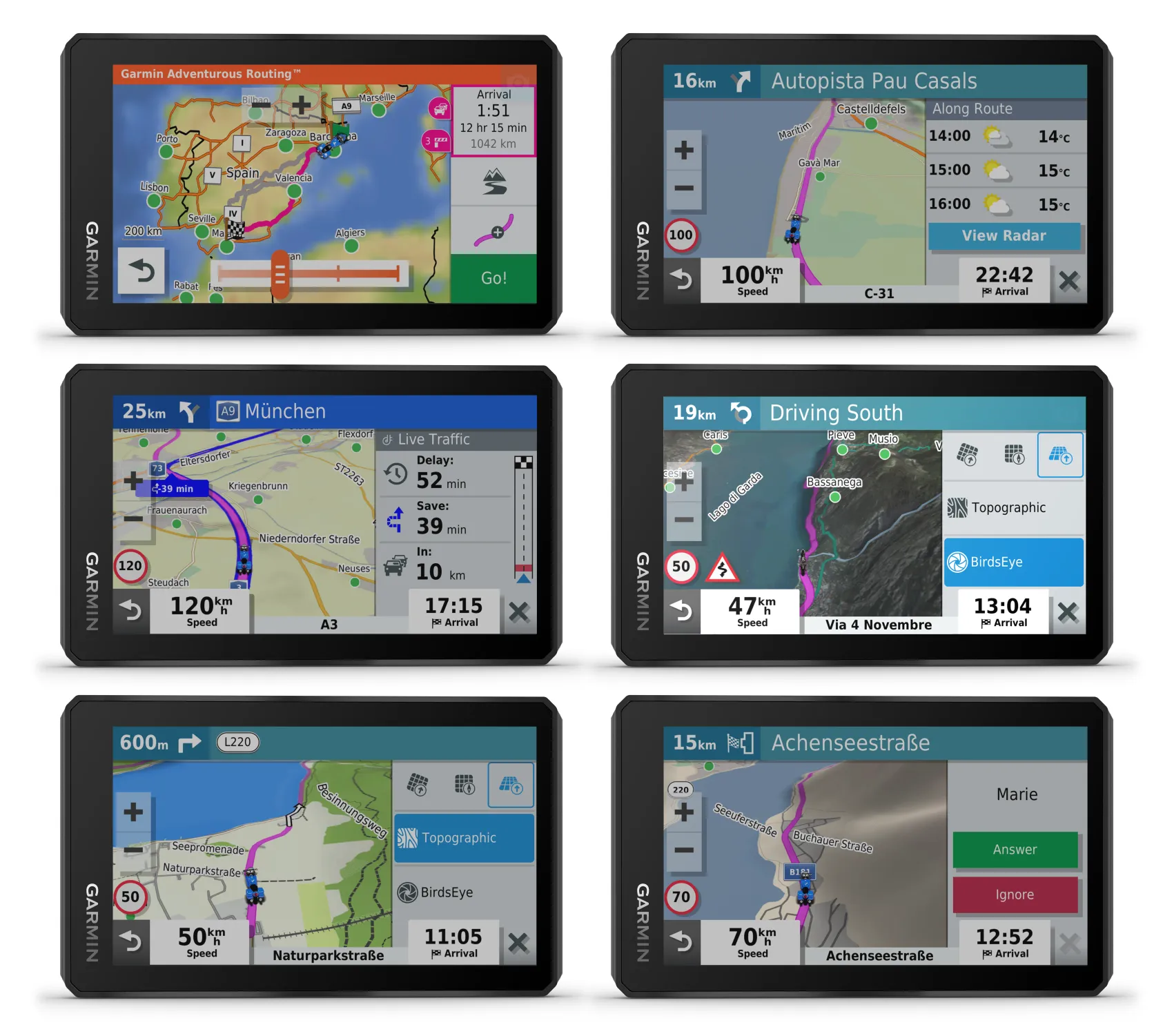 Garmin Zumo XT, All-Terrain Motorcycle GPS Navigation, 5.5-in Ultrabright and Rain-Resistant Display with Wearable4U Power Pack Bundle
