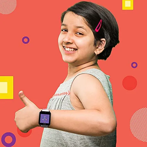 GOQii Smart Vital Junior for kids fitness, SpO2, body temperature and sleep tracker with 3 months personal coaching subscription (Blue and White)