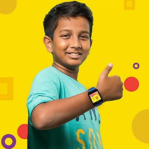 GOQii Smart Vital Junior for kids fitness, SpO2, body temperature and sleep tracker with 3 months personal coaching subscription (Zebra Black)