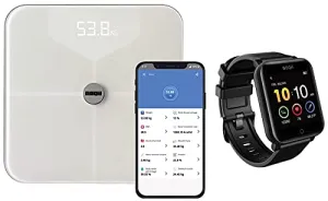 GOQii SpO2 Vital Body Temperature and Blood Pressure Tracker and Balance Body Composition Monitor with 3 Months Personal Coaching Fitness Smart Vital (Black)