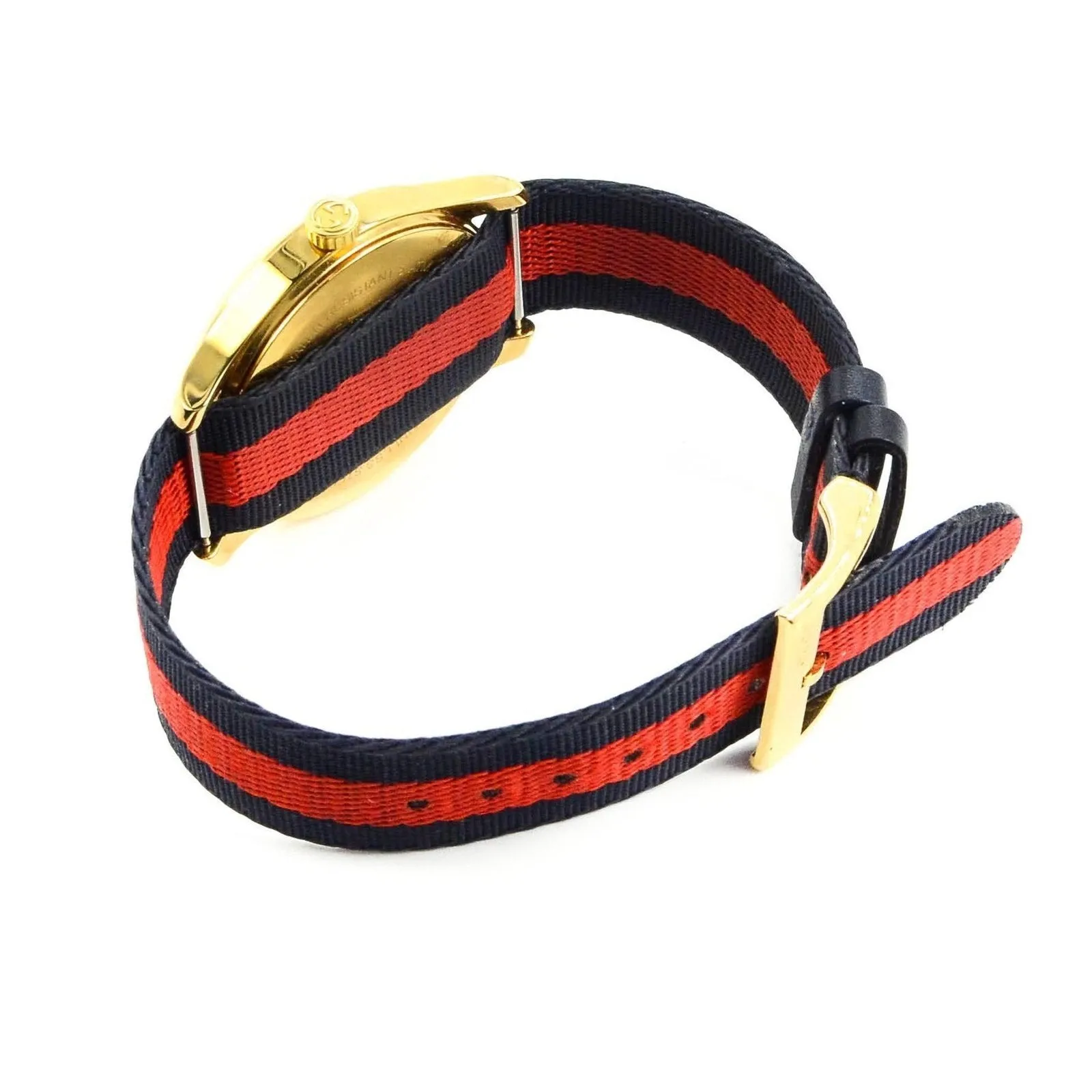 Gucci YA126451A G-Timeless Black & Green Bee Fabric Strap 38mm Mens Watch
