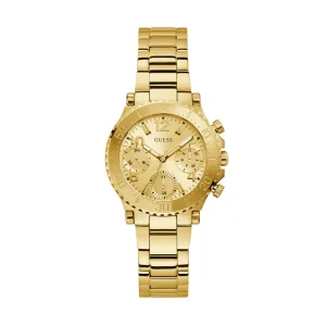 Guess Cosmic Gold Stainless Steel Gold Dial Chronograph Quartz Watch for Ladies - GW0465L1