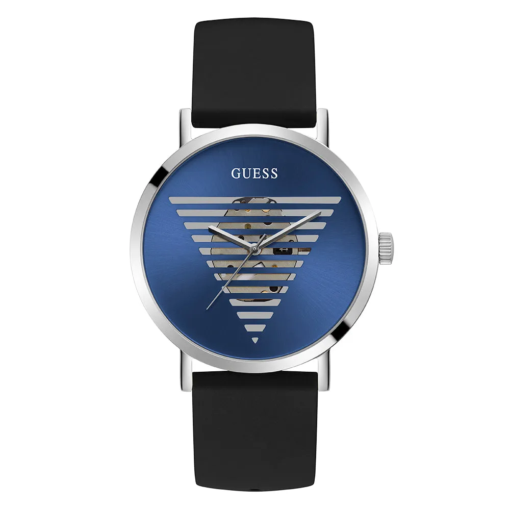 Guess Men's Watch Silver Tone Case Quartz