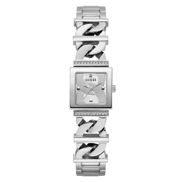 Guess Runaway Silver Stainless Steel Silver Dial Quartz Watch for Ladies - GW0603L1