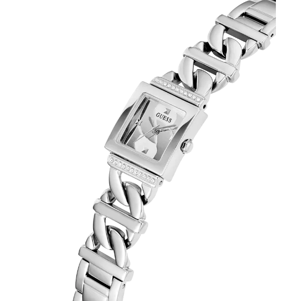 Guess Runaway Silver Stainless Steel Silver Dial Quartz Watch for Ladies - GW0603L1