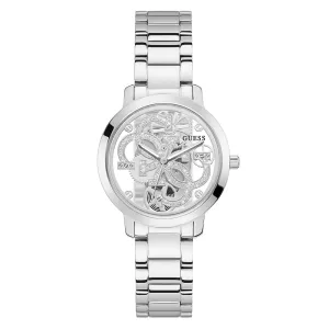 Guess Women's Watch Silver Tone Case Quartz