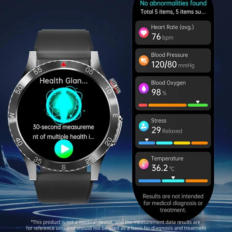 H9 1.43 inch Steel Strap ECG Smart Watch Supports Bluetooth Calls/Smart Voice Assistant(Black)