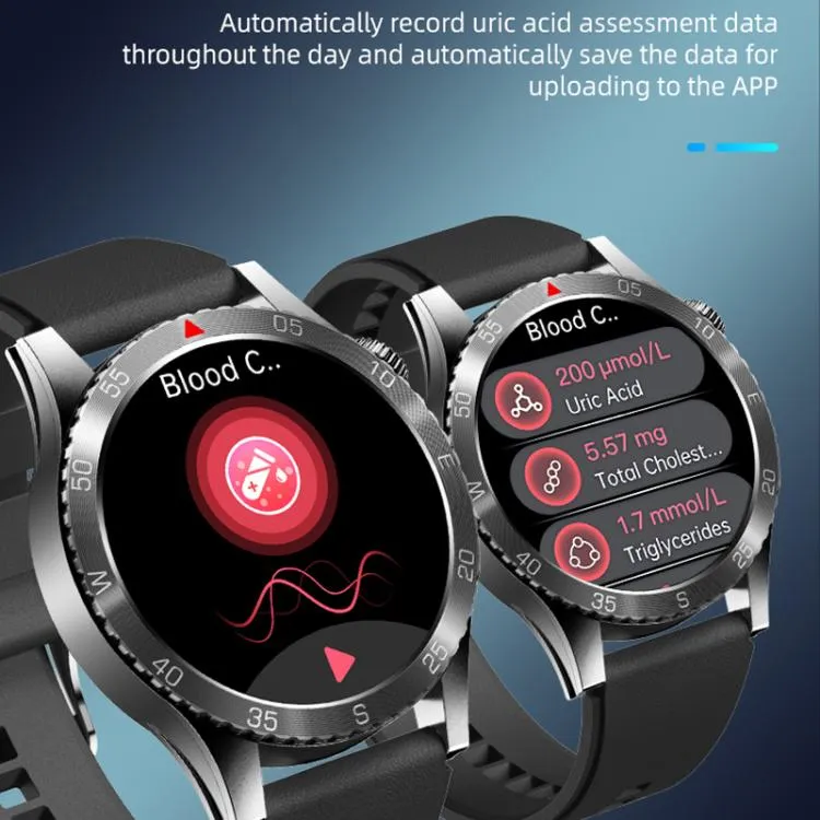 H9 1.43 inch Steel Strap ECG Smart Watch Supports Bluetooth Calls/Smart Voice Assistant(Black)