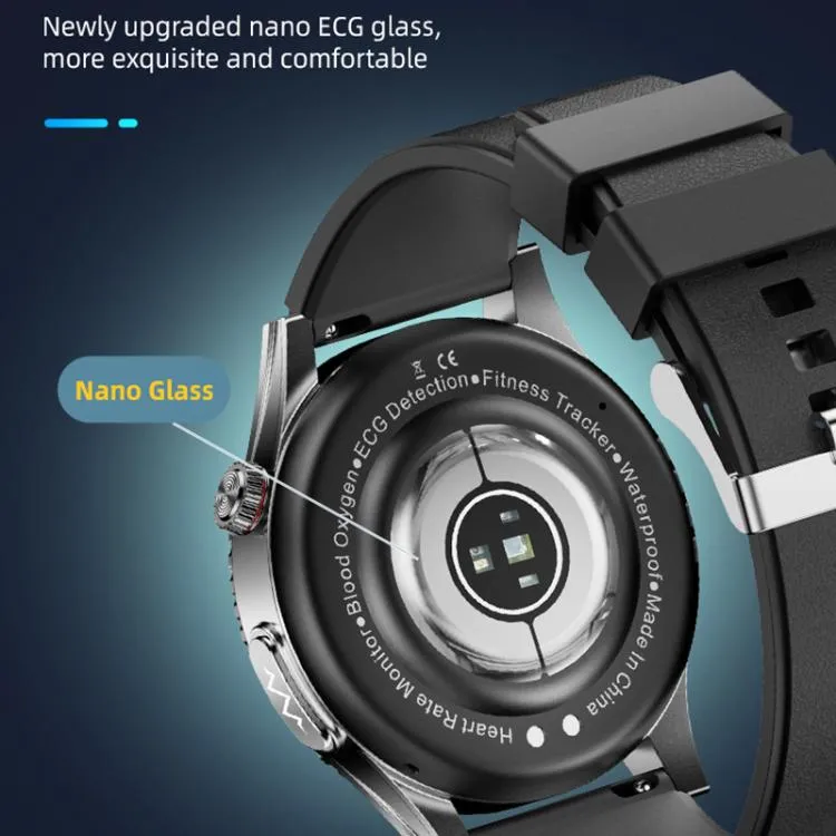 H9 1.43 inch Steel Strap ECG Smart Watch Supports Bluetooth Calls/Smart Voice Assistant(Black)